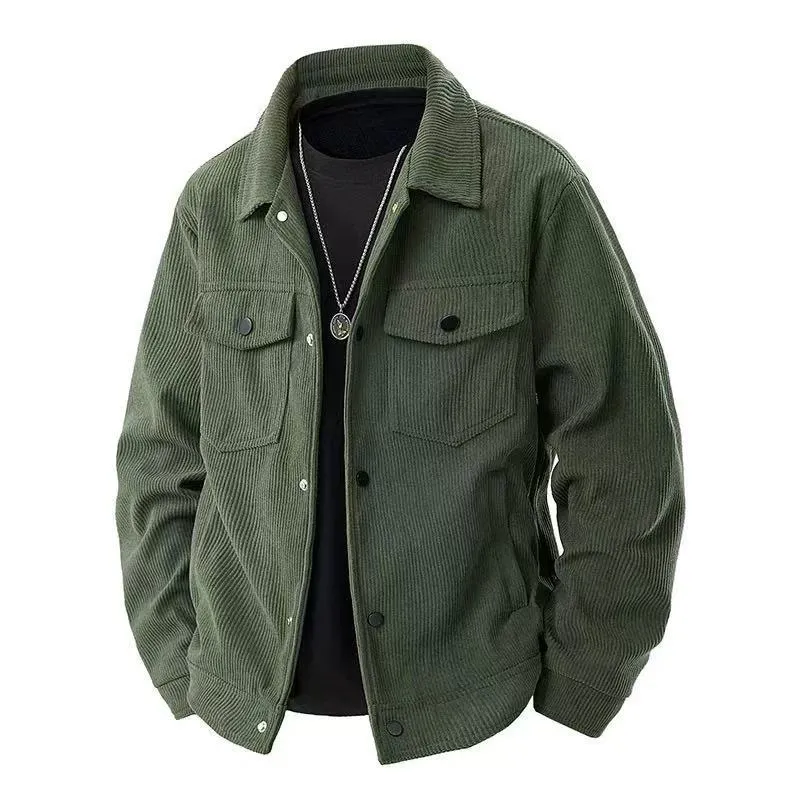 Men's Retro Japanese Casual Jacket Trendy Lapel Workwear Top Versatile Outerwear for Spring Autumn Fashion thumbnail 10