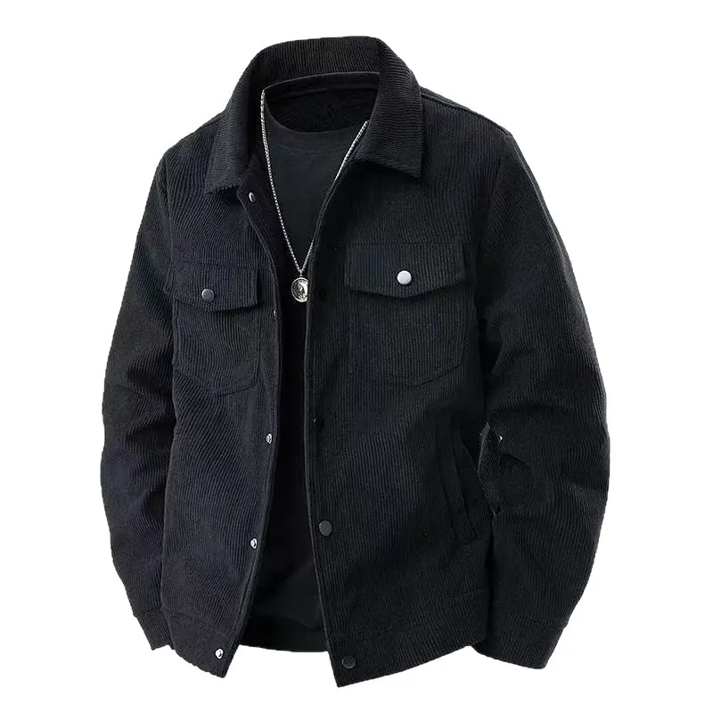 Men's Retro Japanese Casual Jacket Trendy Lapel Workwear Top Versatile Outerwear for Spring Autumn Fashion thumbnail 5