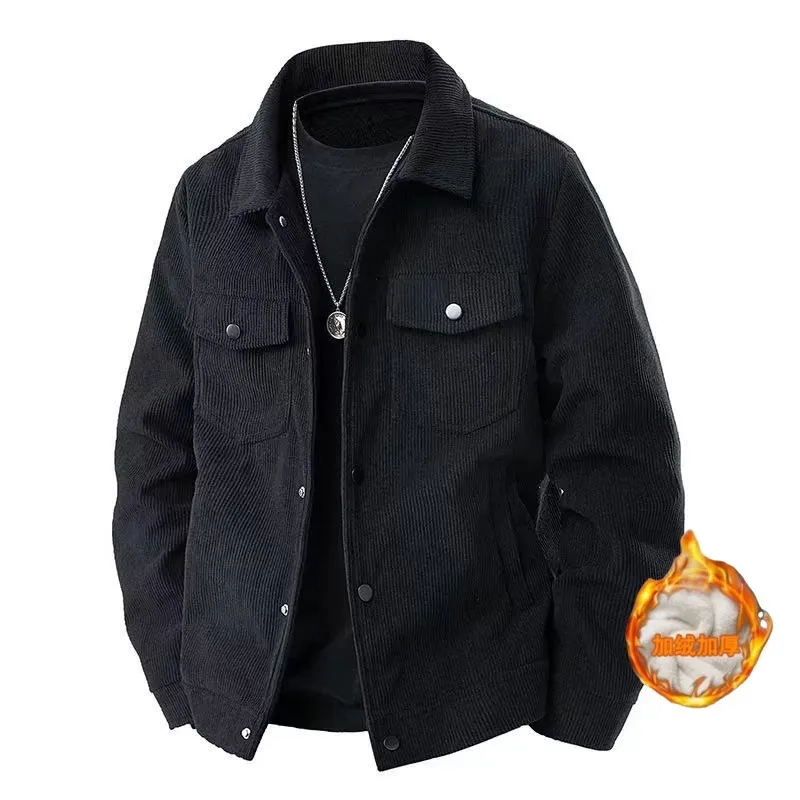 Men's Retro Japanese Casual Jacket Trendy Lapel Workwear Top Versatile Outerwear for Spring Autumn Fashion thumbnail 8
