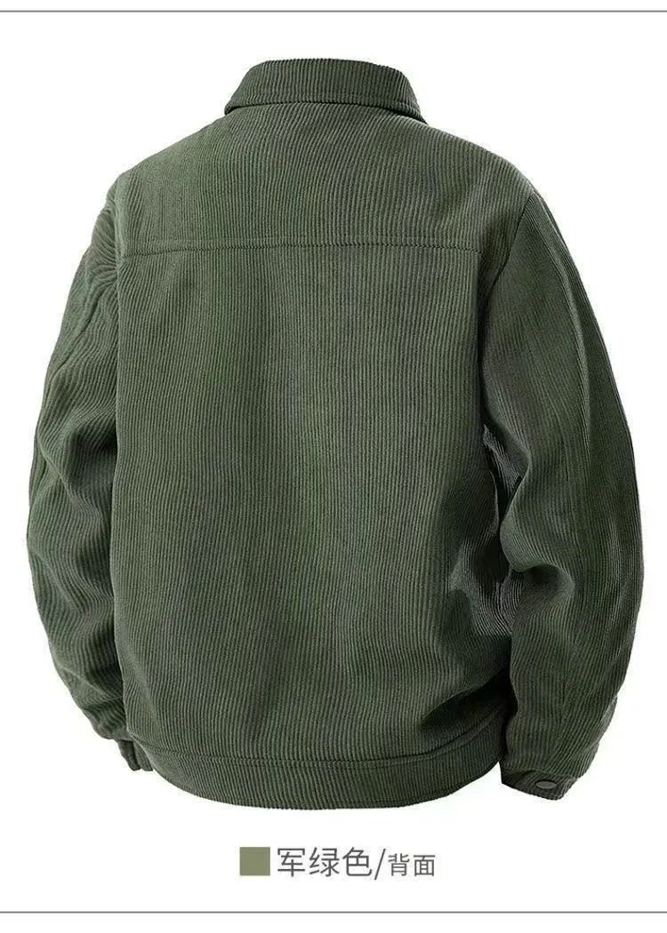 Men's Retro Japanese Casual Jacket Trendy Lapel Workwear Top Versatile Outerwear for Spring Autumn Fashion showcase 9
