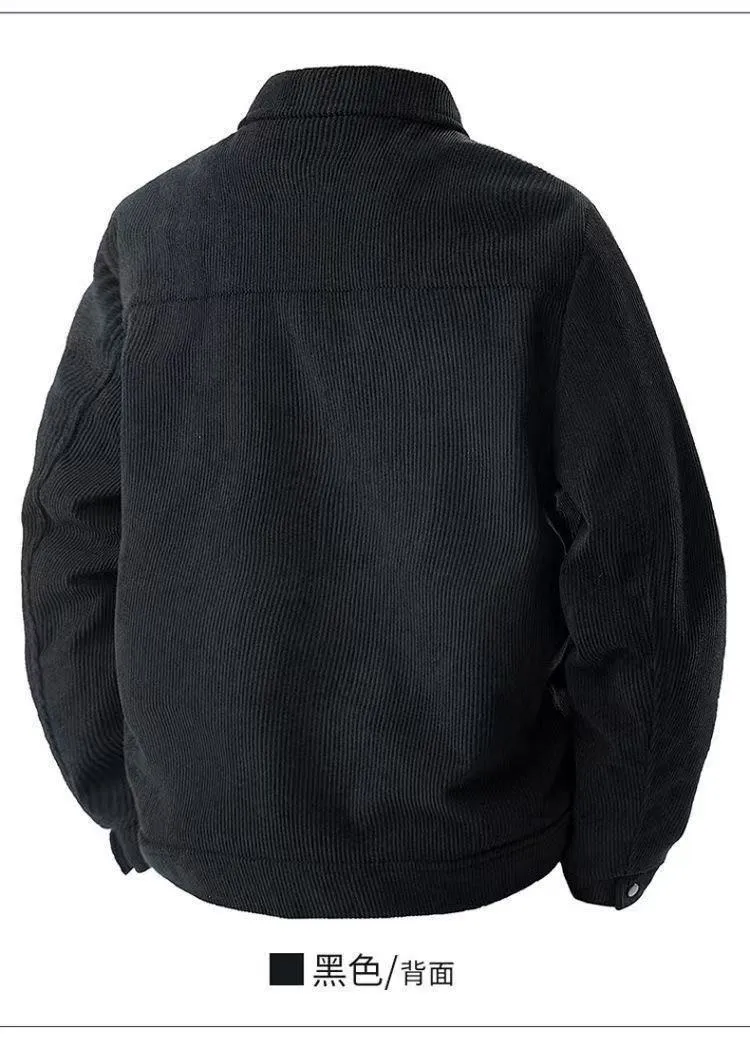 Men's Retro Japanese Casual Jacket Trendy Lapel Workwear Top Versatile Outerwear for Spring Autumn Fashion showcase 5