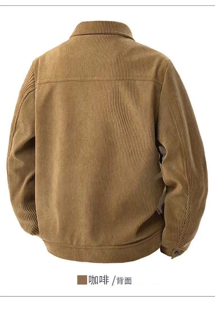 Men's Retro Japanese Casual Jacket Trendy Lapel Workwear Top Versatile Outerwear for Spring Autumn Fashion showcase 11