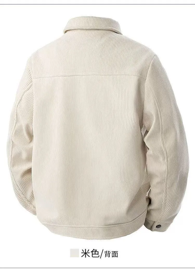 Men's Retro Japanese Casual Jacket Trendy Lapel Workwear Top Versatile Outerwear for Spring Autumn Fashion showcase 7