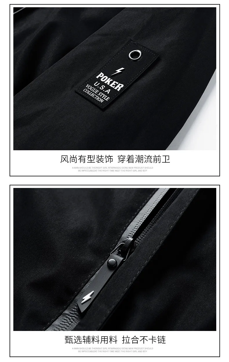 Men's Spring Autumn Hooded Jacket - Korean Style Casual Trendy Top - Lightweight Windbreaker for Youth Fashion showcase 11
