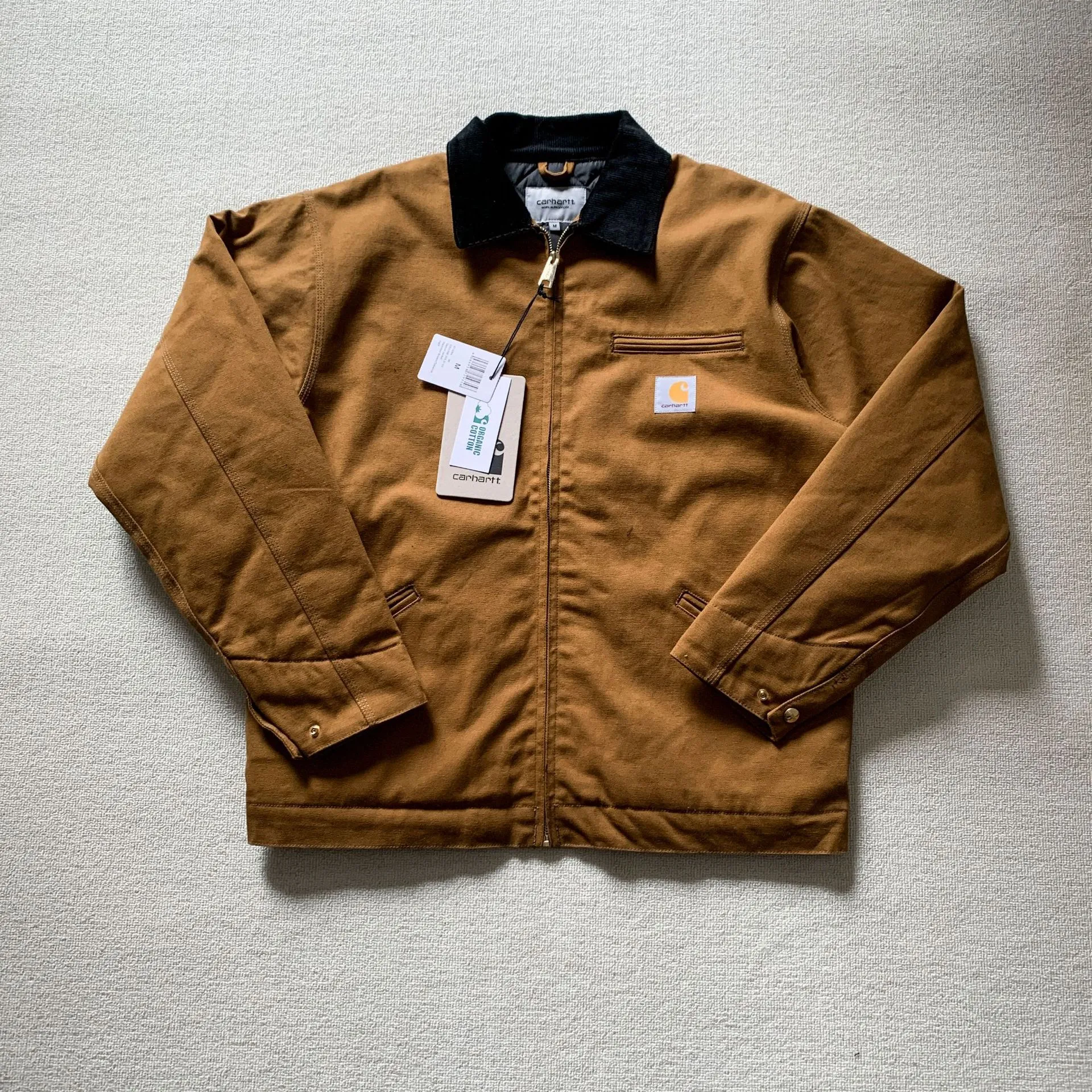 Men's Detroit Style Workwear Jacket with Felt Lining - Casual Lapel Coat, Durable Outerwear for Construction, Mechanics, and Outdoor Work thumbnail 9