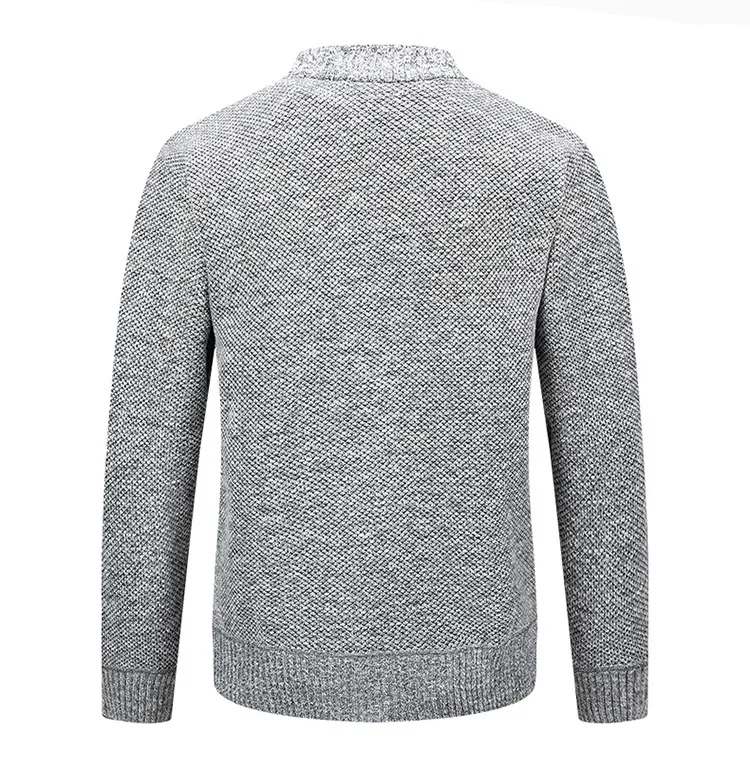 Men's V-Neck Knit Cardigan Sweater Jacket, Autumn Winter Thick Casual Outerwear for Men showcase 5