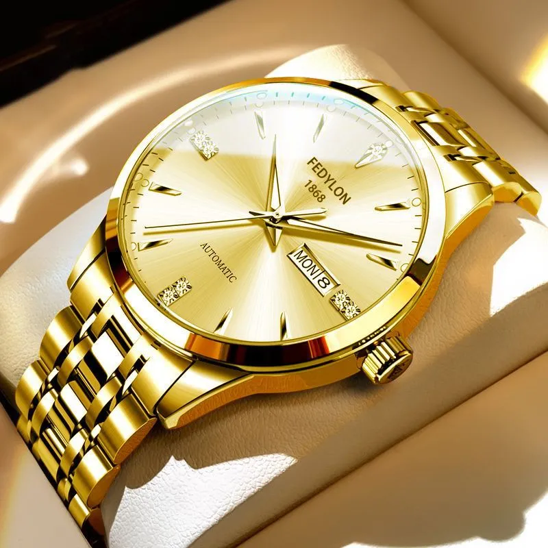 Men's Quartz Watch Vertiron Brand Steel Band Waterproof Wristwatch for Business Casual Style Middle School Students and Everyday Wear thumbnail 2