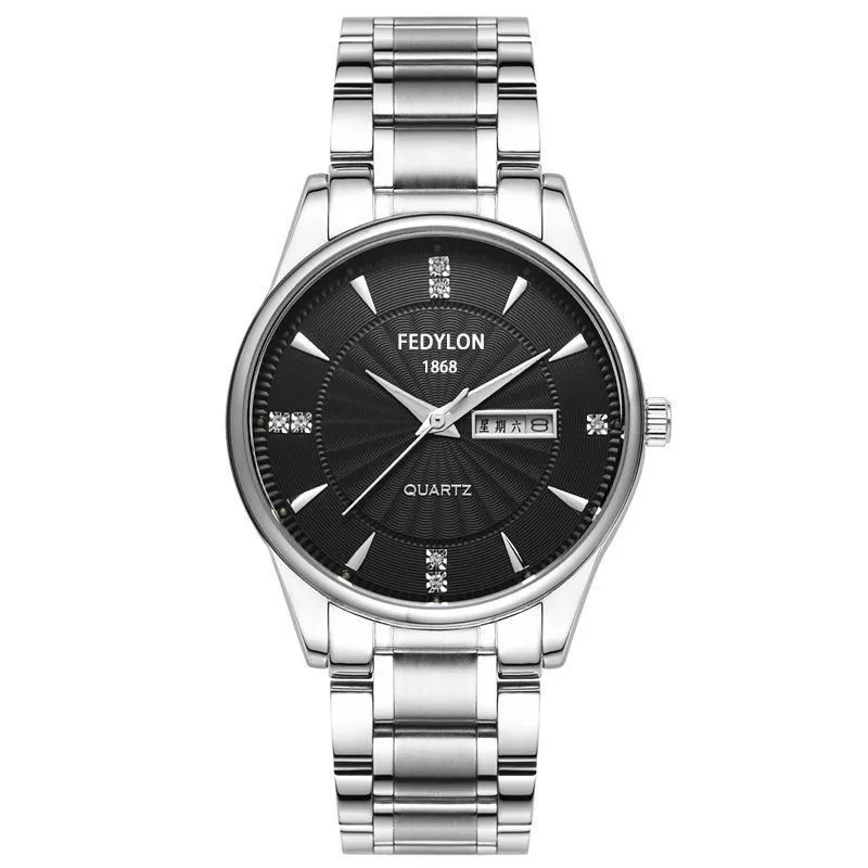 Men's Quartz Watch Vertiron Brand Steel Band Waterproof Wristwatch for Business Casual Style Middle School Students and Everyday Wear thumbnail 5