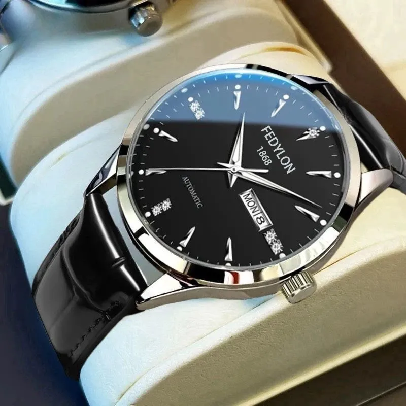 Men's Quartz Watch Vertiron Brand Steel Band Waterproof Wristwatch for Business Casual Style Middle School Students and Everyday Wear thumbnail 6