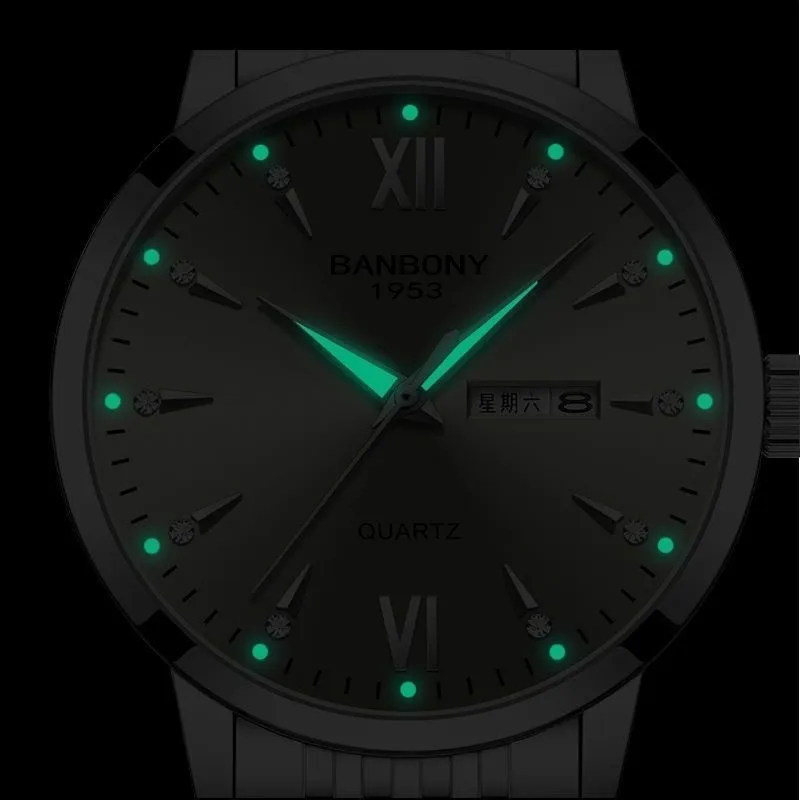 Men's Automatic Mechanical Wrist Watch - Swiss Movement, Waterproof, Luminous, Double Calendar, Hollow Design - Fashionable and Practical Timepiece showcase 15
