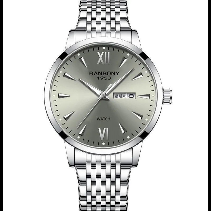 Men's Automatic Mechanical Wrist Watch - Swiss Movement, Waterproof, Luminous, Double Calendar, Hollow Design - Fashionable and Practical Timepiece thumbnail 5