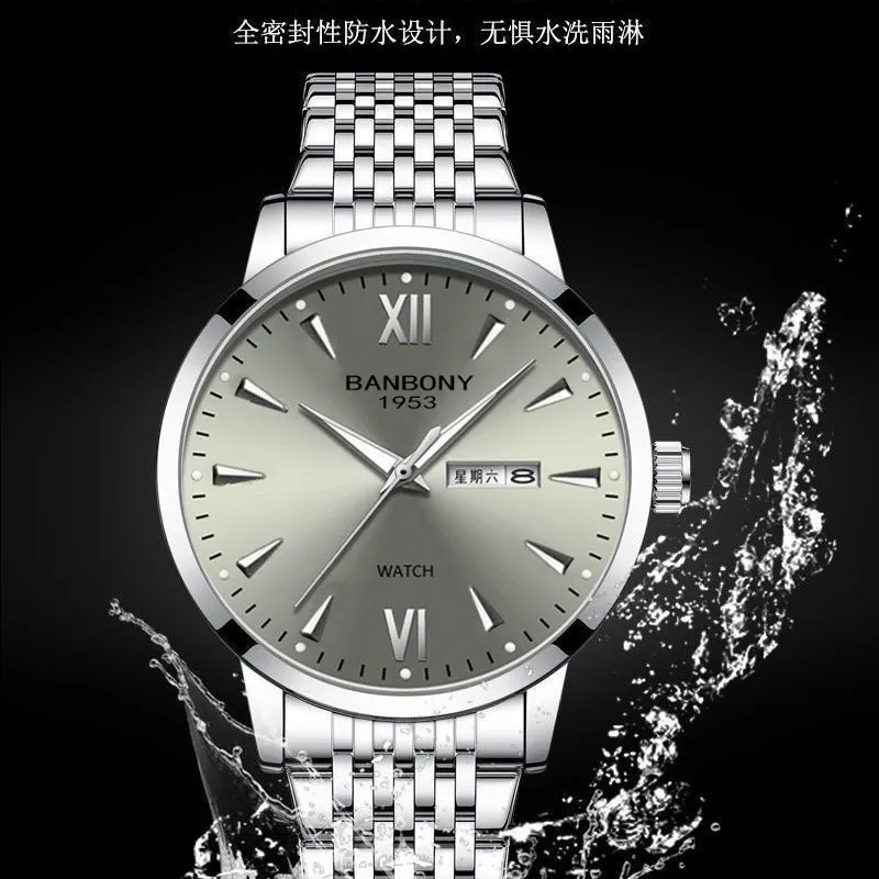Men's Automatic Mechanical Wrist Watch - Swiss Movement, Waterproof, Luminous, Double Calendar, Hollow Design - Fashionable and Practical Timepiece showcase 16