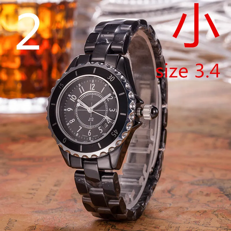 Women's White Ceramic Quartz Watch J12 Style, Waterproof Butterfly Buckle, Couple's Watch Option, Elegant Ladies Wristwatch, Fashionable Timepiece for Her thumbnail 6