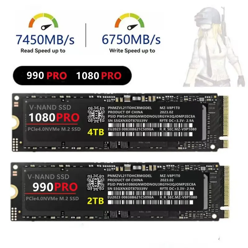 High-Speed M.2 NVMe SSD 1TB 2TB 4TB Internal Solid State Drive for Laptop Desktop PC Upgrade - Black Disk M.2 2280 Pro showcase 3