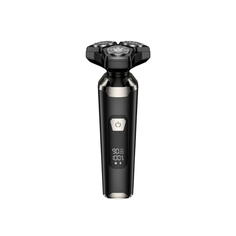 Men's All-In-One Electric Shaver Grooming Kit - Hair, Beard, Nose Trimmer - Magnetic Three-Head Rechargeable Razor for Home & Travel thumbnail 5