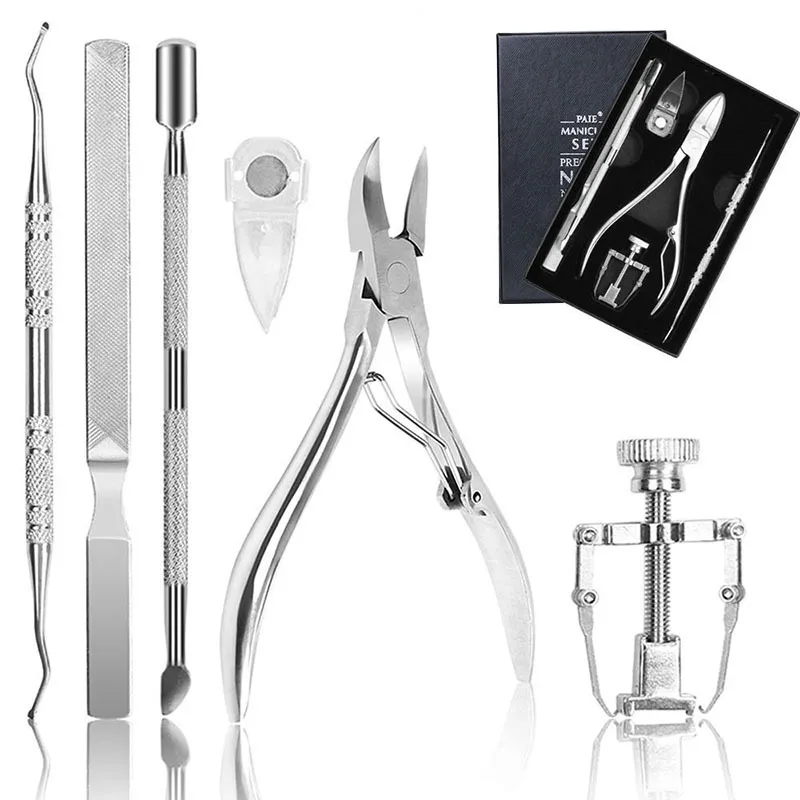 Professional Stainless Steel Nail Clipper Set for Ingrown Toenails - Precision Manicure Pedicure Tools for Thick Nails, Dead Skin Removal, and Nail Groove Care thumbnail 1