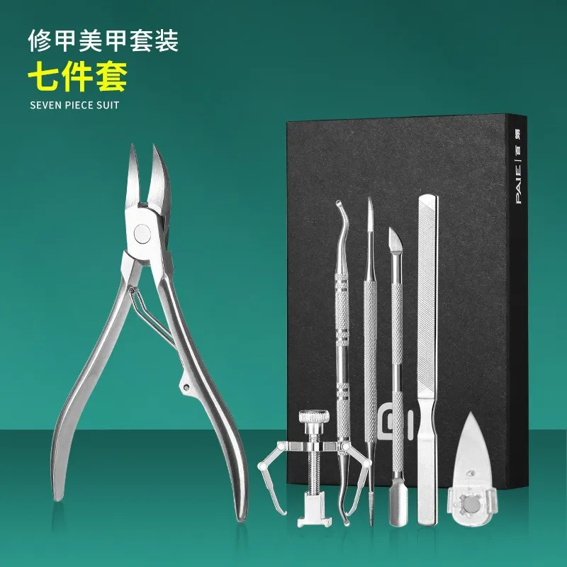Professional Stainless Steel Nail Clipper Set for Ingrown Toenails - Precision Manicure Pedicure Tools for Thick Nails, Dead Skin Removal, and Nail Groove Care thumbnail 9
