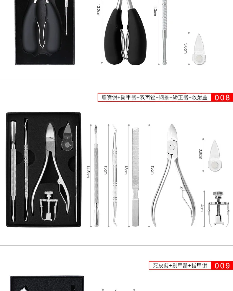 Professional Stainless Steel Nail Clipper Set for Ingrown Toenails - Precision Manicure Pedicure Tools for Thick Nails, Dead Skin Removal, and Nail Groove Care showcase 8