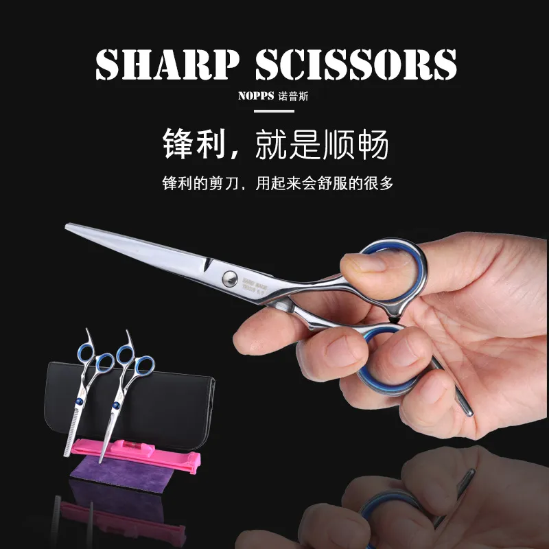 Professional Hair Cutting Scissors Set - 11 Piece Kit for Barbers & Home Use - Includes Thinning Shears, Comb, Clips, and Case thumbnail 4