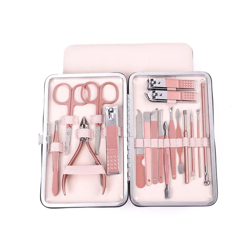 Professional Stainless Steel Manicure Pedicure Set - Nail Clippers, Cuticle Pusher, Nail File, and More - Complete Nail Care Kit for Men and Women thumbnail 5