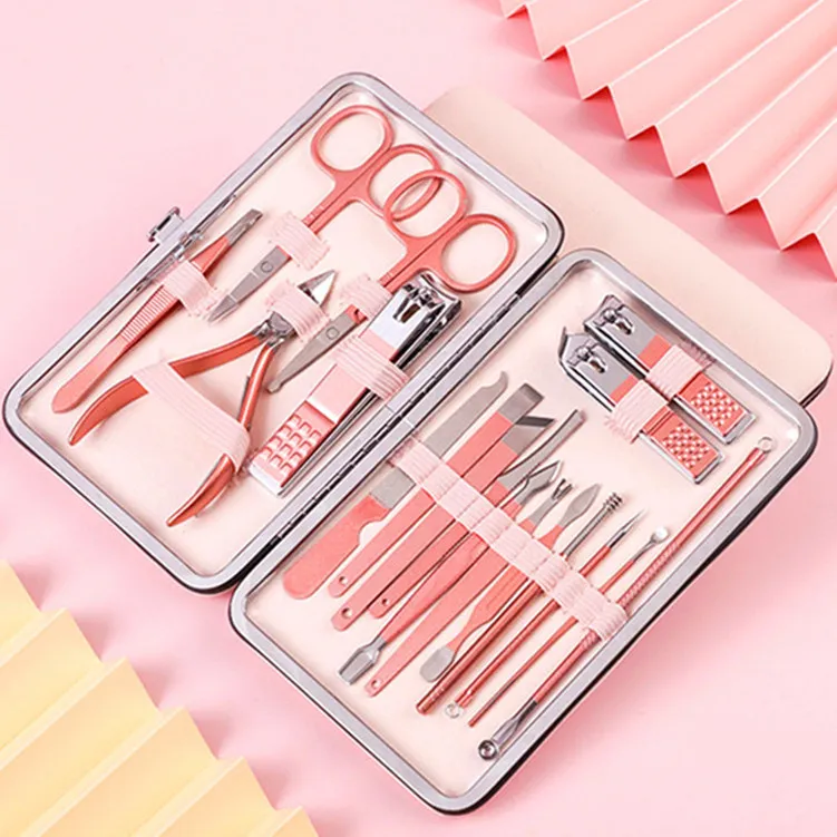 Professional Stainless Steel Manicure Pedicure Set - Nail Clippers, Cuticle Pusher, Nail File, and More - Complete Nail Care Kit for Men and Women thumbnail 8