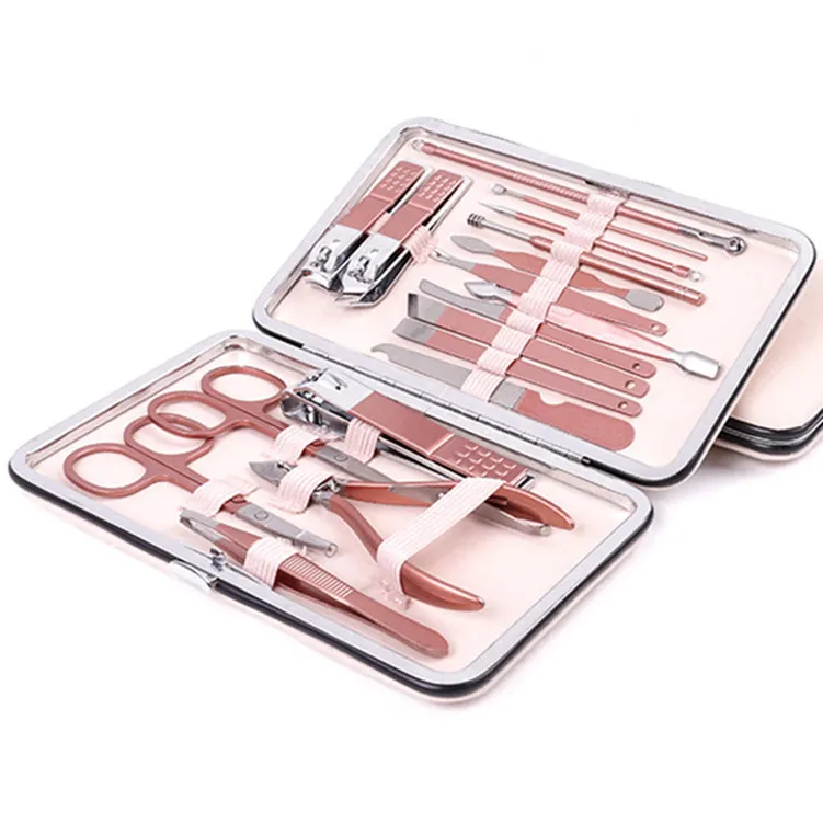 Professional Stainless Steel Manicure Pedicure Set - Nail Clippers, Cuticle Pusher, Nail File, and More - Complete Nail Care Kit for Men and Women thumbnail 2