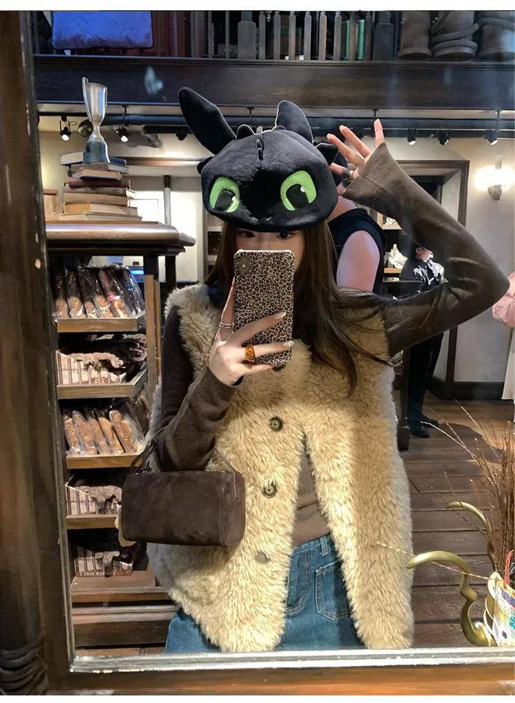 Women's Faux Fur Vest - Korean Style High-End Furry Sleeveless Coat for Autumn Winter 2025 - Warm, Stylish Outerwear showcase 9