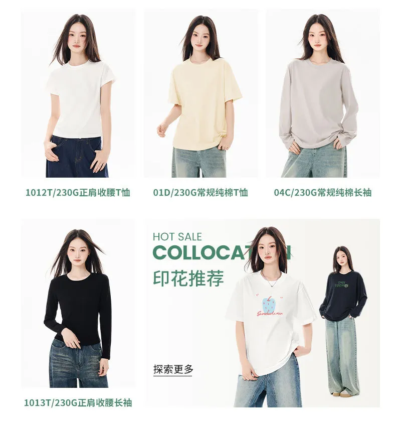 Women's Long Sleeve Round Neck T-Shirt - Slim Fit Casual Top for Spring & Fall - Stylish Bottoming Shirt showcase 4