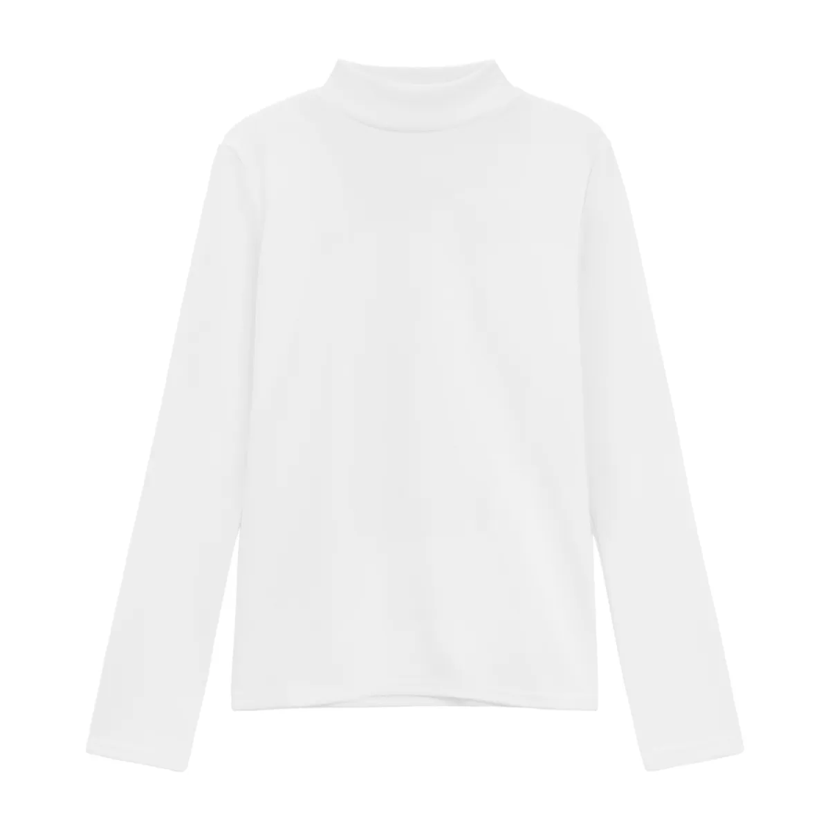 Women's Thermal Underwear Top - Brushed Fleece Lined Half High Collar Long Sleeve Base Layer T-Shirt for Cold Weather, Autumn/Winter Style thumbnail 5