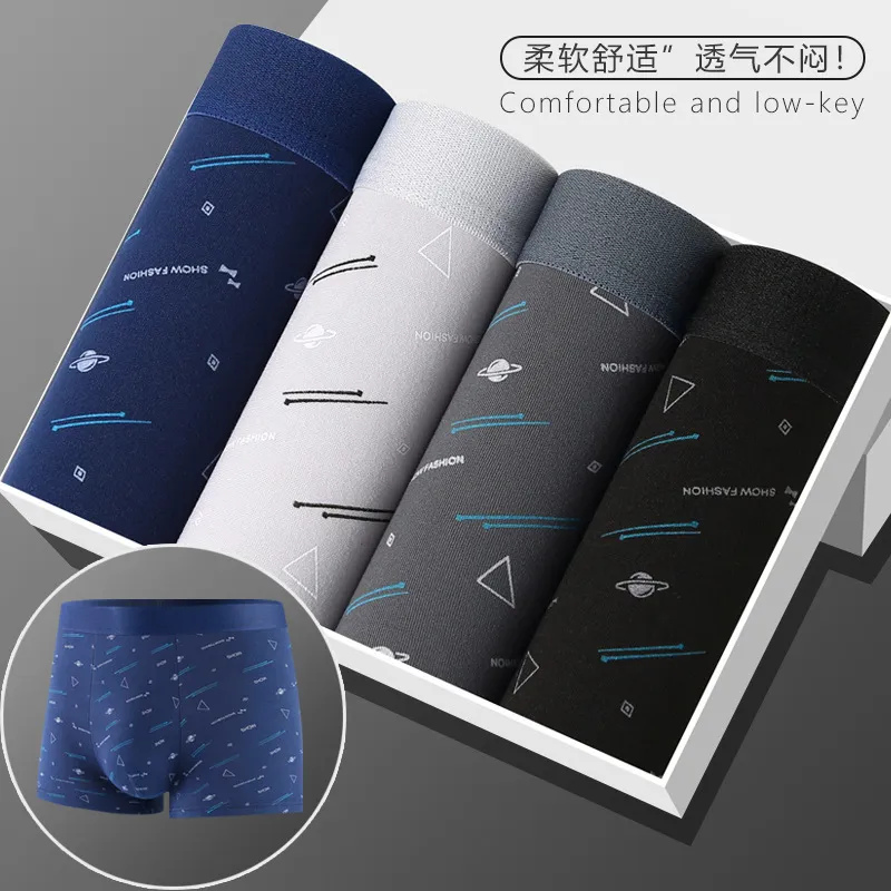 Men's Boxer Briefs Underwear Multipack - Comfortable Cotton Blend Mid-Waist Boxers for Teen Boys and Young Men - Breathable and Durable Shorts thumbnail 3