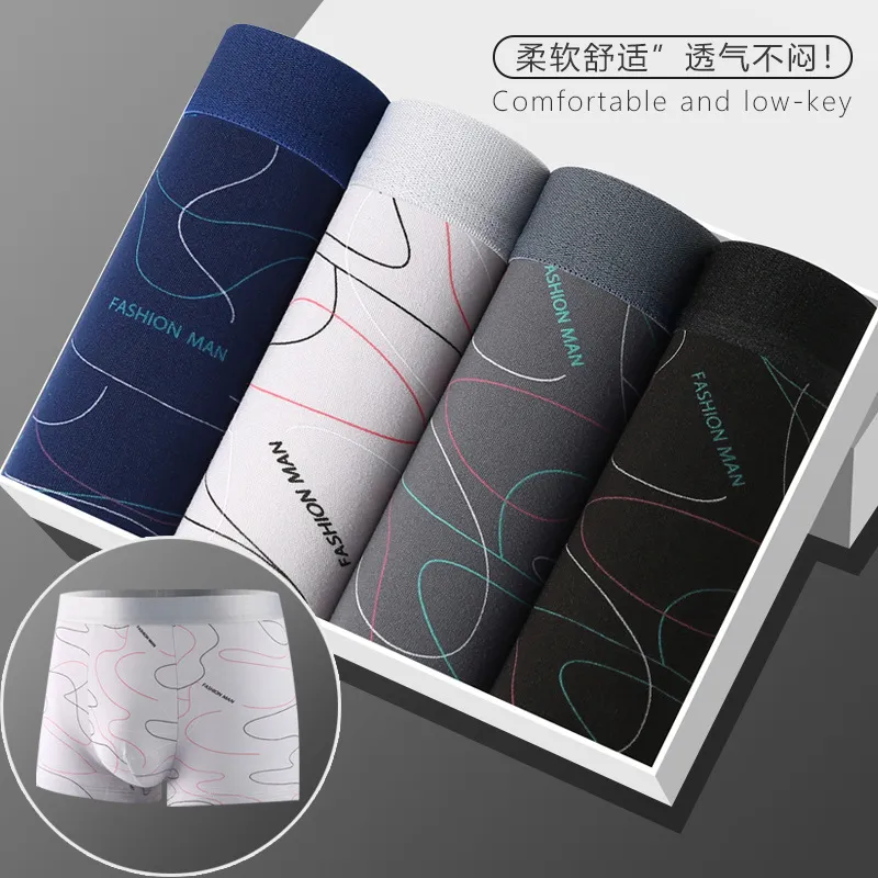 Men's Boxer Briefs Underwear Multipack - Comfortable Cotton Blend Mid-Waist Boxers for Teen Boys and Young Men - Breathable and Durable Shorts thumbnail 6