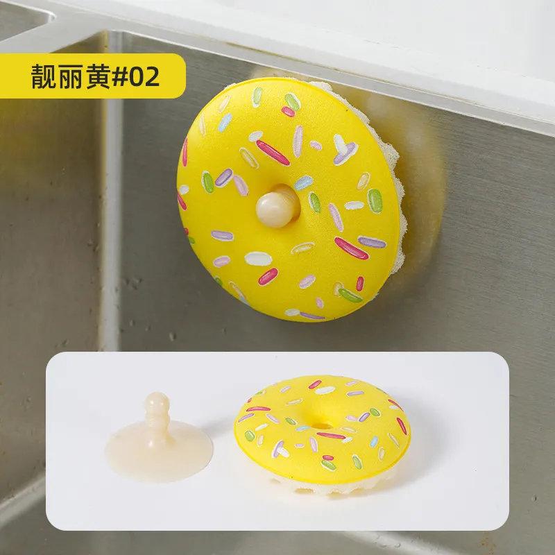 Donut Sponge Dishwashing Brush with Suction Cup - Non-Stick Pan Cleaning Tool - Kitchen Cleaning Gadget - Easy Dishwashing thumbnail 9