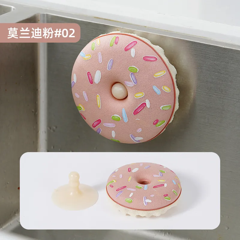 Donut Sponge Dishwashing Brush with Suction Cup - Non-Stick Pan Cleaning Tool - Kitchen Cleaning Gadget - Easy Dishwashing thumbnail 8