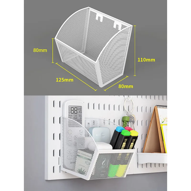 Perforated Pegboard Wall Organizer Kit - Punch-Free DIY Storage Display Rack for Entryway, Kitchen, Study - Versatile Tool Board System thumbnail 9