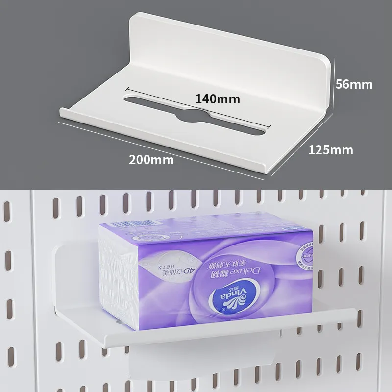 Perforated Pegboard Wall Organizer Kit - Punch-Free DIY Storage Display Rack for Entryway, Kitchen, Study - Versatile Tool Board System thumbnail 8