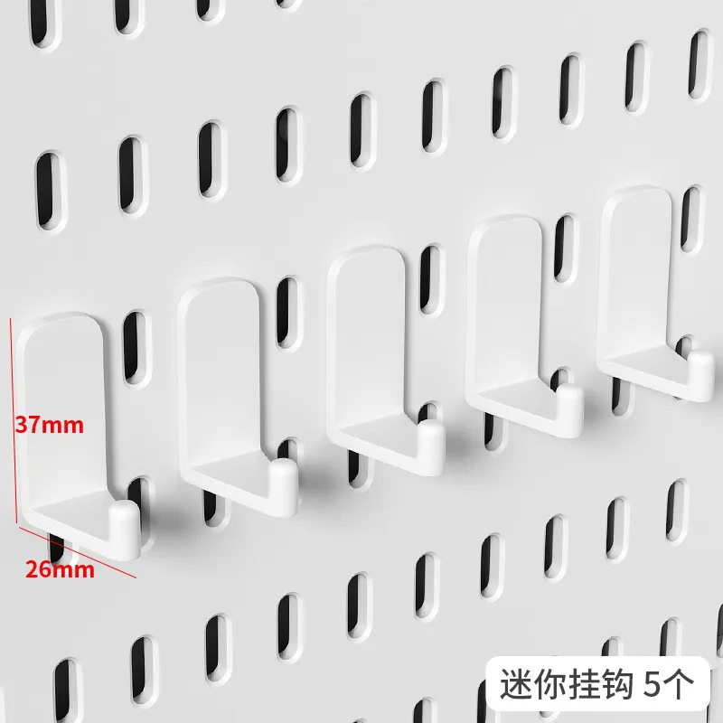 Perforated Pegboard Wall Organizer Kit - Punch-Free DIY Storage Display Rack for Entryway, Kitchen, Study - Versatile Tool Board System thumbnail 6
