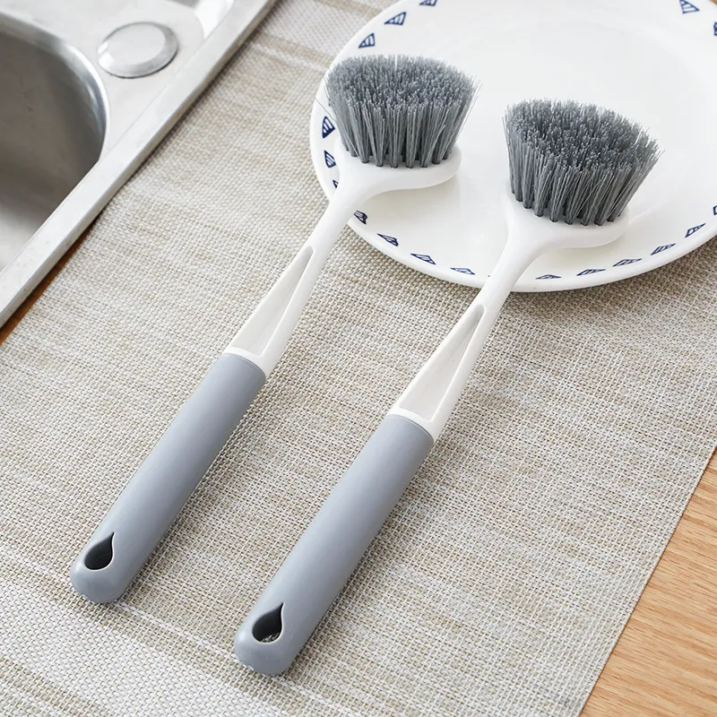 Long Handle Dish Brush for Pots and Pans - Non-Scratch Kitchen Cleaning Brush Tool for Non-Stick Cookware, Household Scrub Brush for Sink, Dishes, and Surfaces thumbnail 1