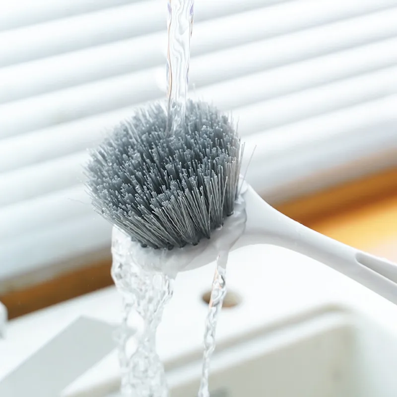 Long Handle Dish Brush for Pots and Pans - Non-Scratch Kitchen Cleaning Brush Tool for Non-Stick Cookware, Household Scrub Brush for Sink, Dishes, and Surfaces thumbnail 3