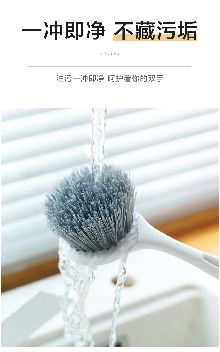 Long Handle Dish Brush for Pots and Pans - Non-Scratch Kitchen Cleaning Brush Tool for Non-Stick Cookware, Household Scrub Brush for Sink, Dishes, and Surfaces showcase 9