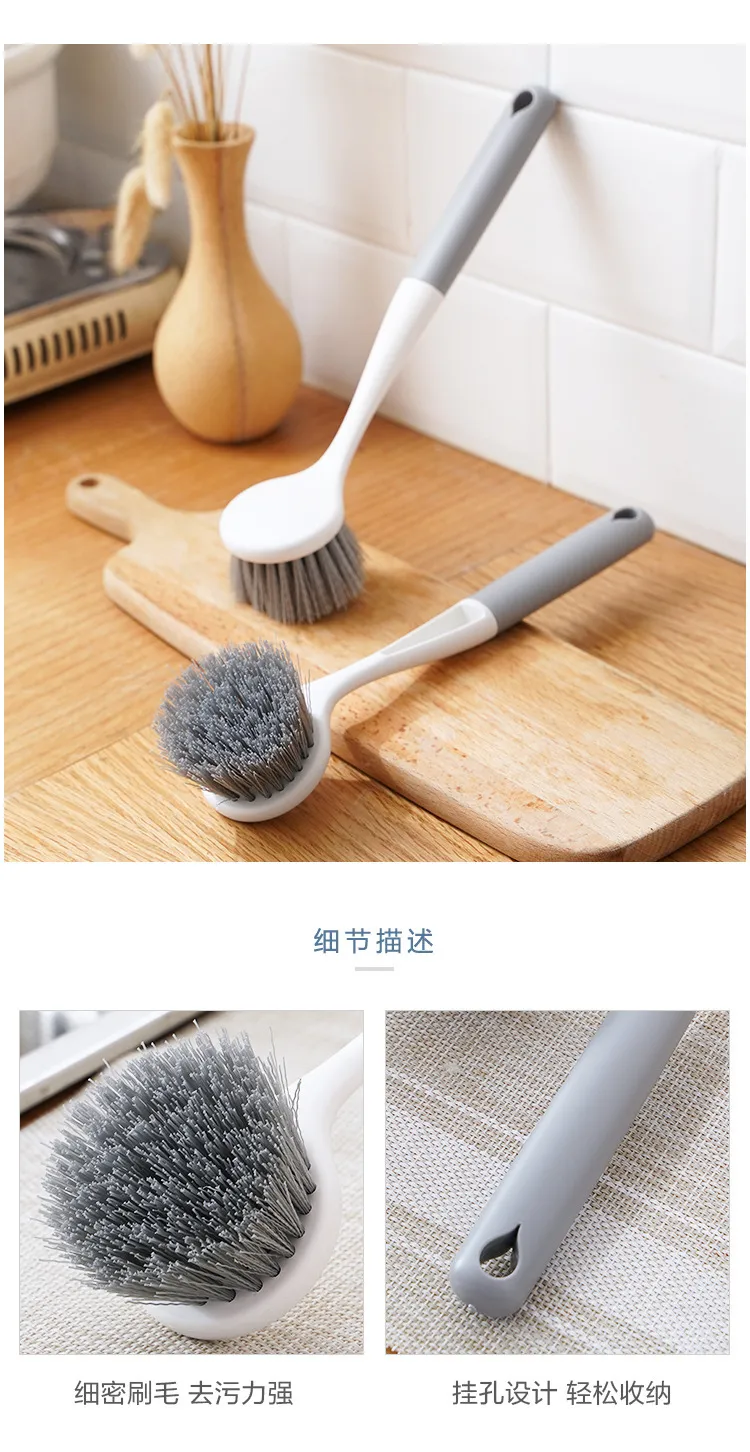 Long Handle Dish Brush for Pots and Pans - Non-Scratch Kitchen Cleaning Brush Tool for Non-Stick Cookware, Household Scrub Brush for Sink, Dishes, and Surfaces showcase 10
