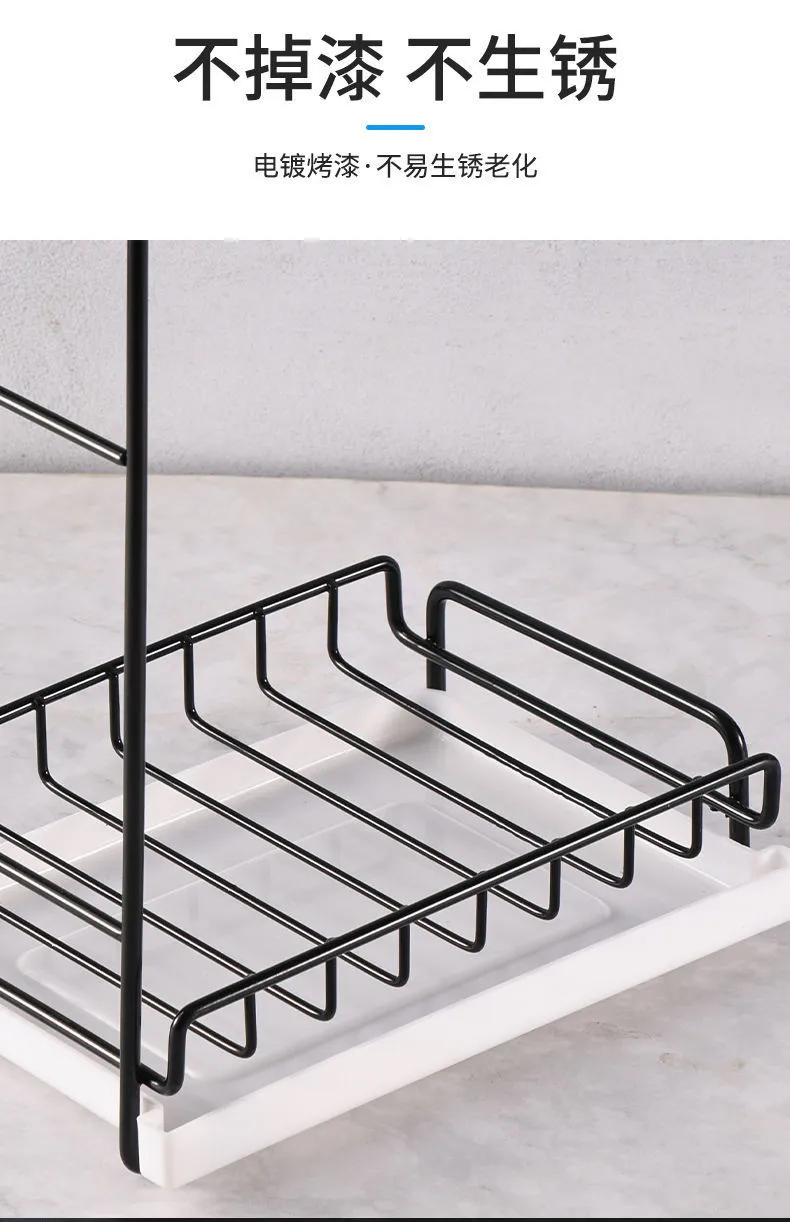 Wall Mounted Kitchen Cloth Rack - No Drill Countertop Storage Organizer for Drying Cloths, Household Items, Bathroom Drainage, Hanging Rack - Space Saving Solution showcase 4