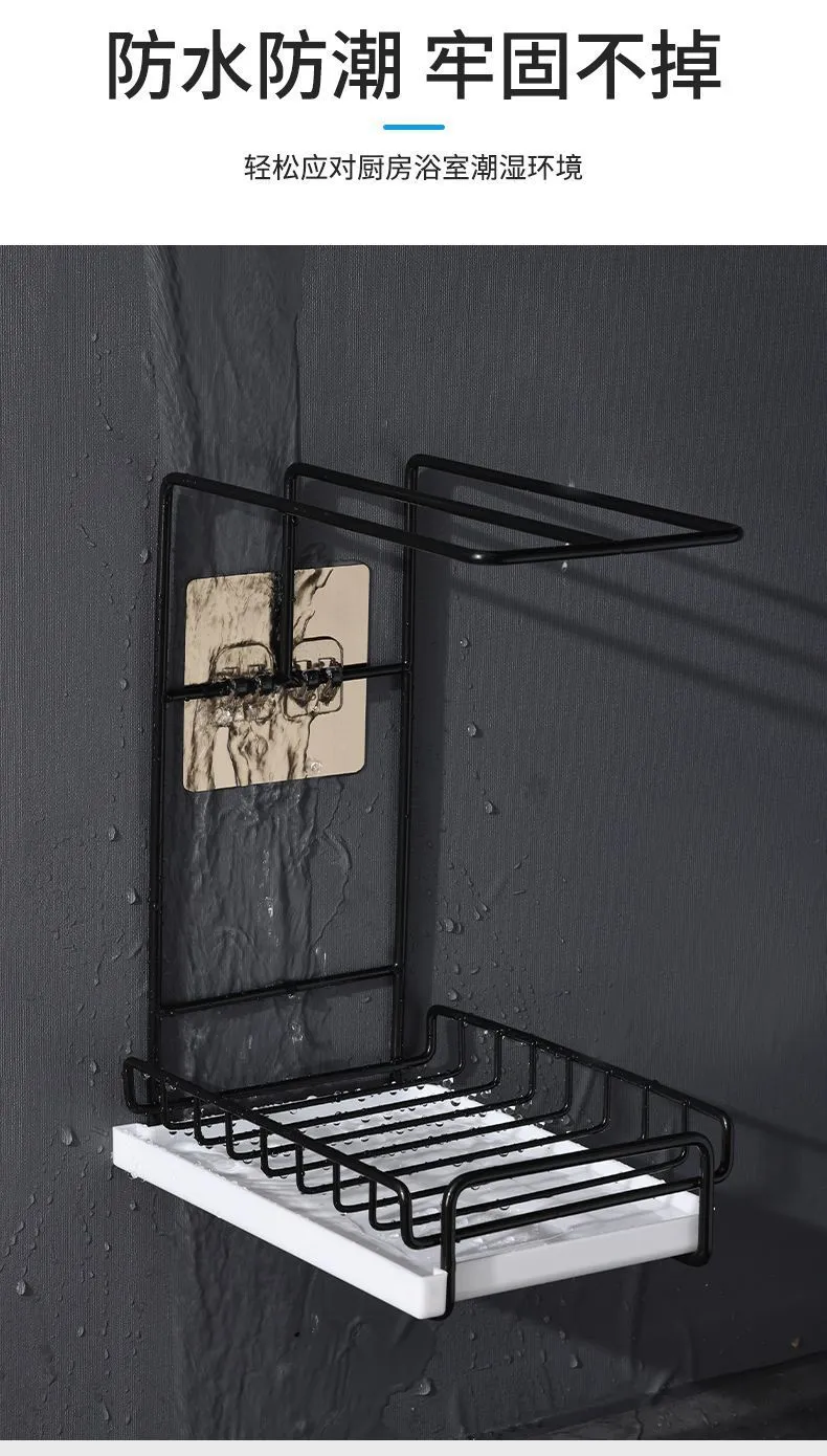 Wall Mounted Kitchen Cloth Rack - No Drill Countertop Storage Organizer for Drying Cloths, Household Items, Bathroom Drainage, Hanging Rack - Space Saving Solution showcase 8