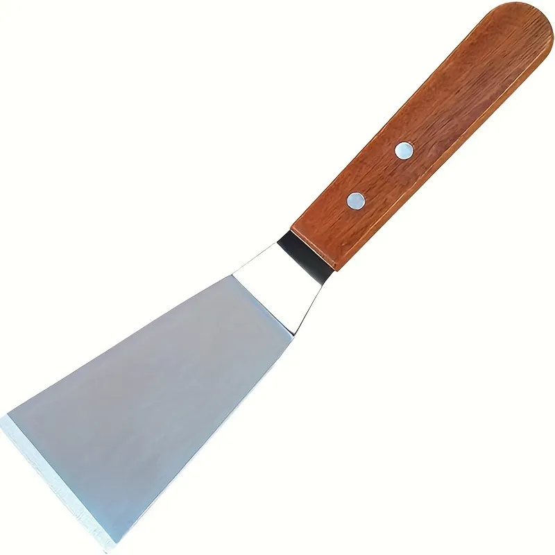 Stainless Steel Spatula Turner with Wooden Handle - Pancake, Cake, Pizza, Steak, BBQ, Griddle, and Fish Spatula - Versatile Kitchen Utensil thumbnail 5
