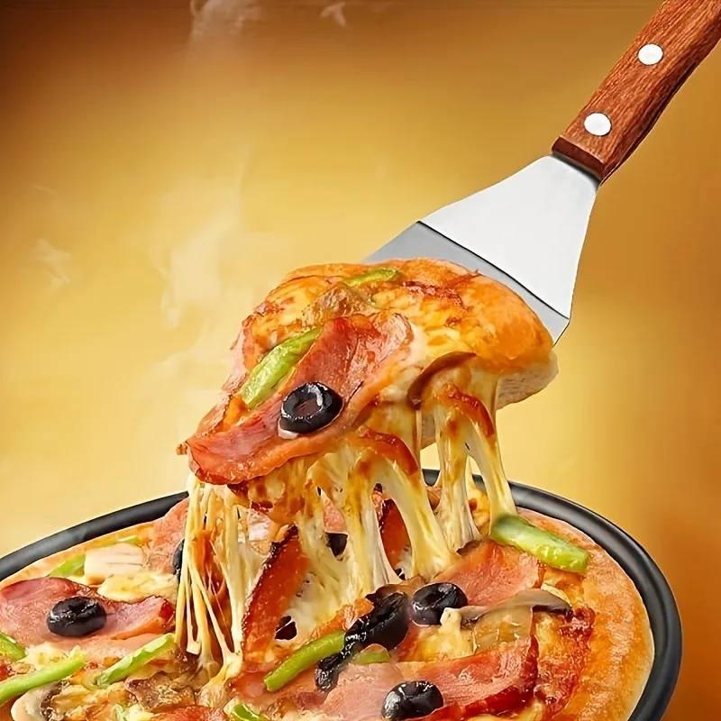 Stainless Steel Spatula Turner with Wooden Handle - Pancake, Cake, Pizza, Steak, BBQ, Griddle, and Fish Spatula - Versatile Kitchen Utensil showcase 7