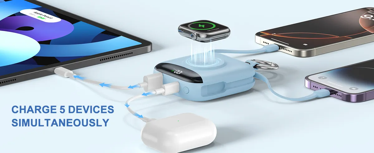 Apple Watch Wireless Charger Power Bank - Portable Magnetic Fast Charging Station - UL2056/FCC/CE/UKCA Certified - Travel Friendly - Compatible with iWatch Series showcase 3