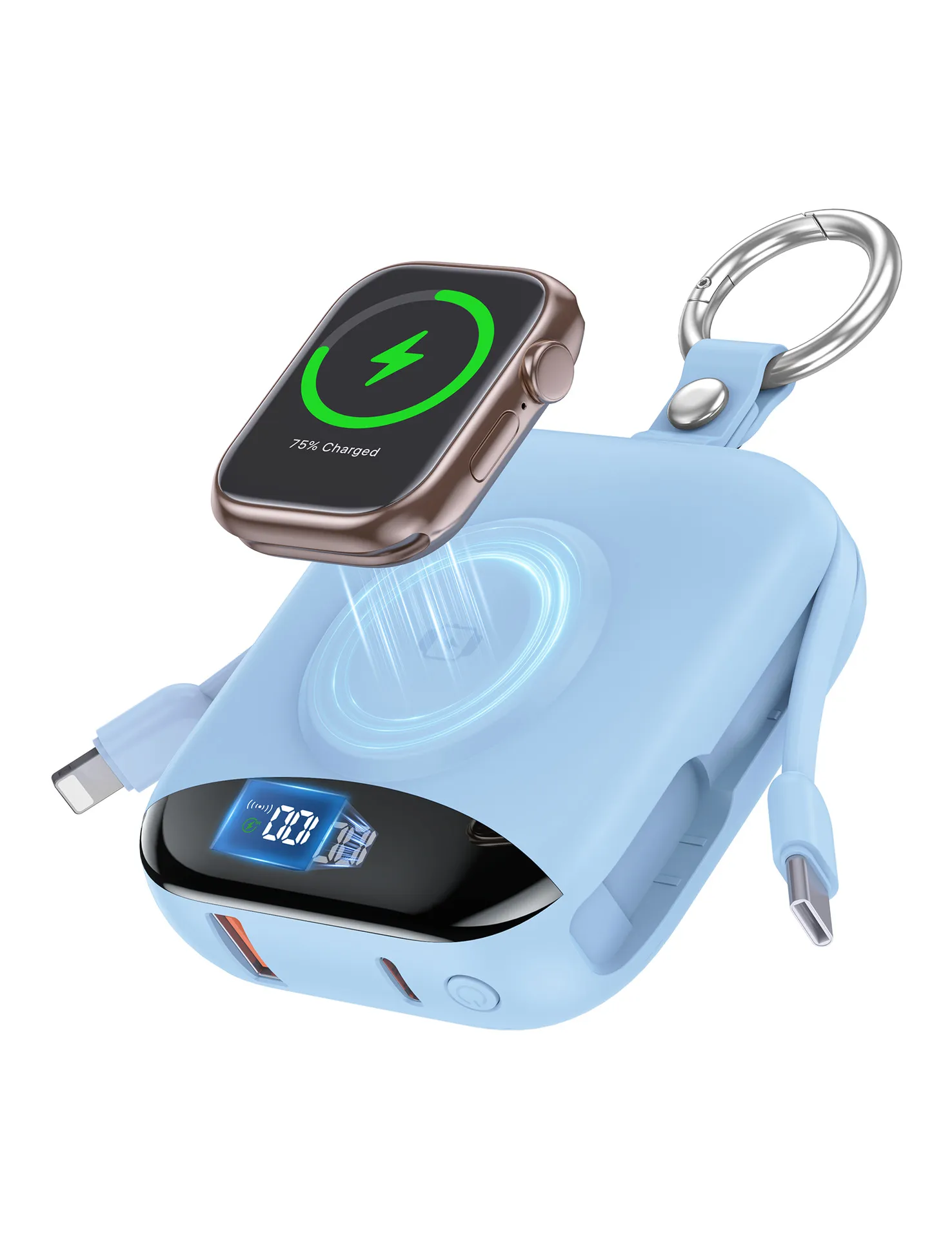 Apple Watch Wireless Charger Power Bank - Portable Magnetic Fast Charging Station - UL2056/FCC/CE/UKCA Certified - Travel Friendly - Compatible with iWatch Series thumbnail 7