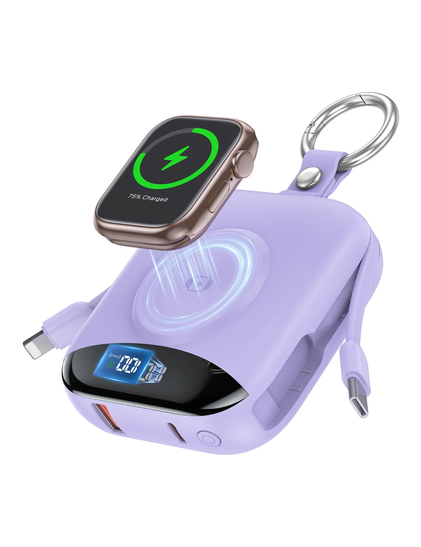 Apple Watch Wireless Charger Power Bank - Portable Magnetic Fast Charging Station - UL2056/FCC/CE/UKCA Certified - Travel Friendly - Compatible with iWatch Series thumbnail 8