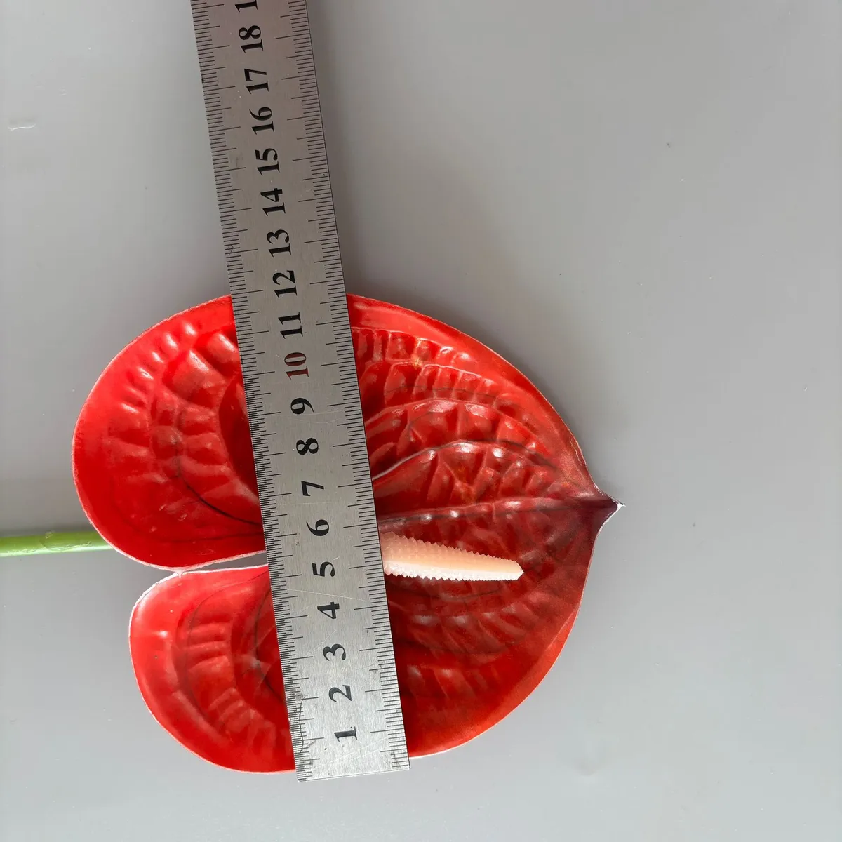 Artificial Flamingo Palm Flower Decoration - Single Hand Red Palm Fake Flower for Home, Wedding, and Soft Flower Art Ornaments showcase 9