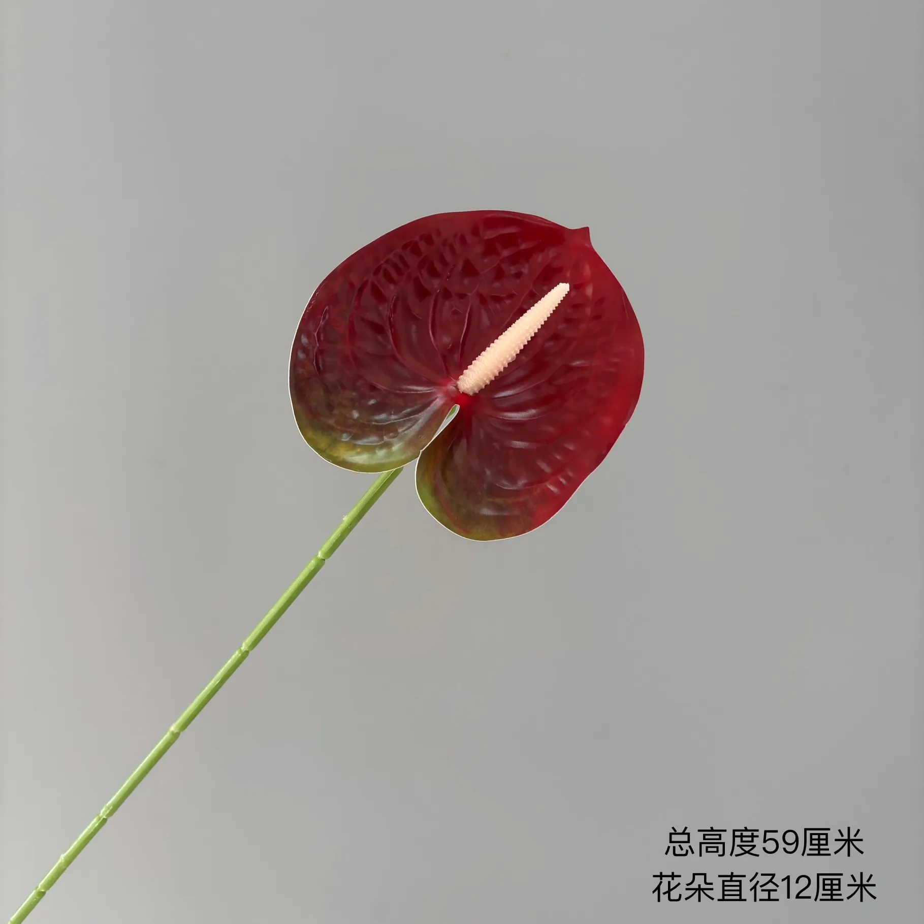 Artificial Flamingo Palm Flower Decoration - Single Hand Red Palm Fake Flower for Home, Wedding, and Soft Flower Art Ornaments thumbnail 9