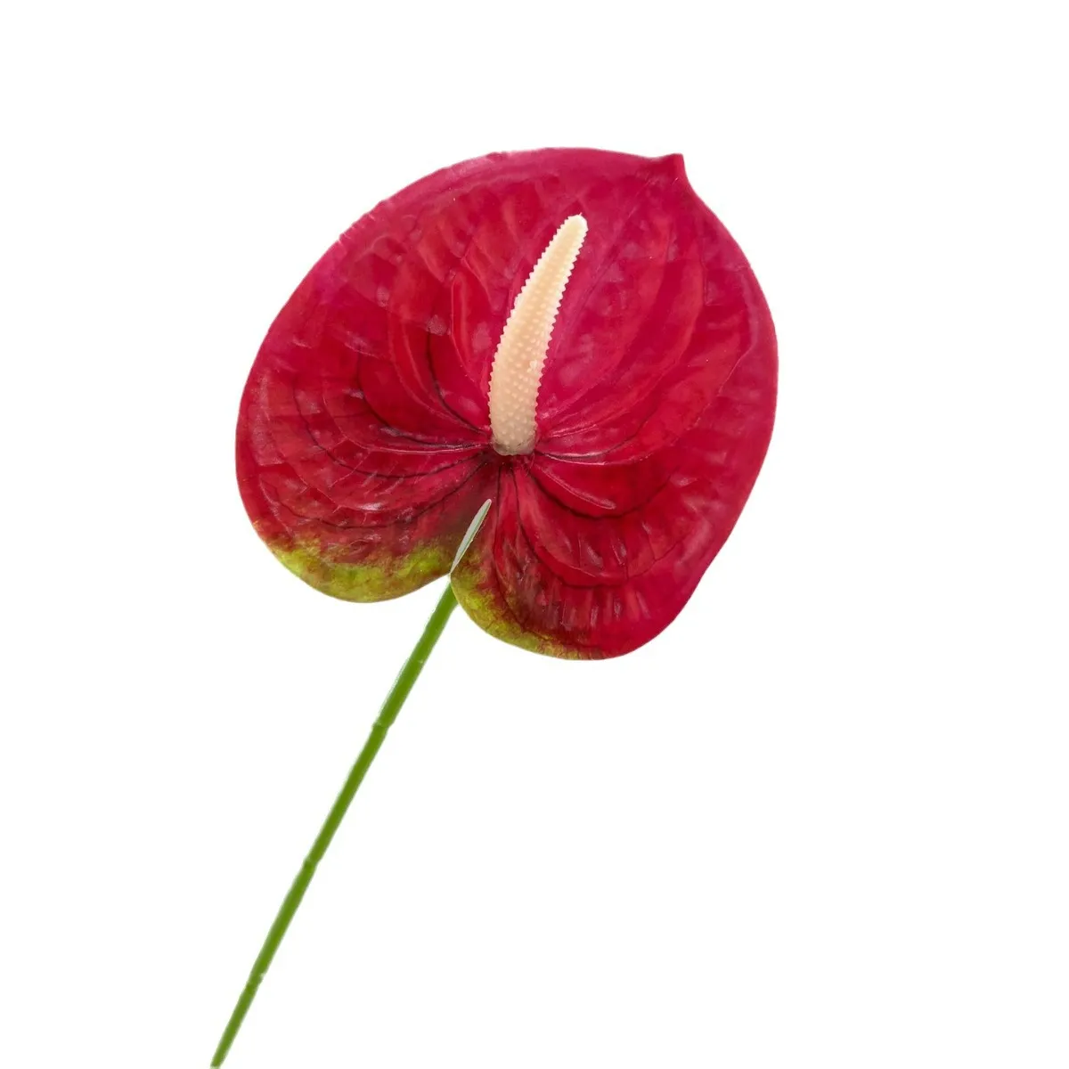 Artificial Flamingo Palm Flower Decoration - Single Hand Red Palm Fake Flower for Home, Wedding, and Soft Flower Art Ornaments thumbnail 5